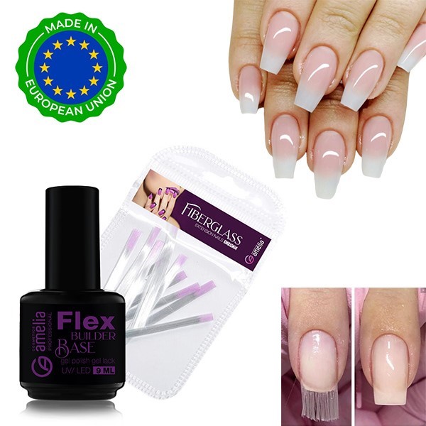 Set za podaljšanje nohtov Fiberglass Gel Polish lp Superzebra.si