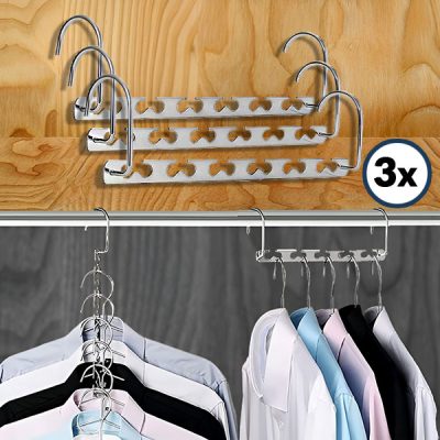 Jeklen obešalnik za oblačila, ki prihrani prostor (3 kosi) | SNAPHANG