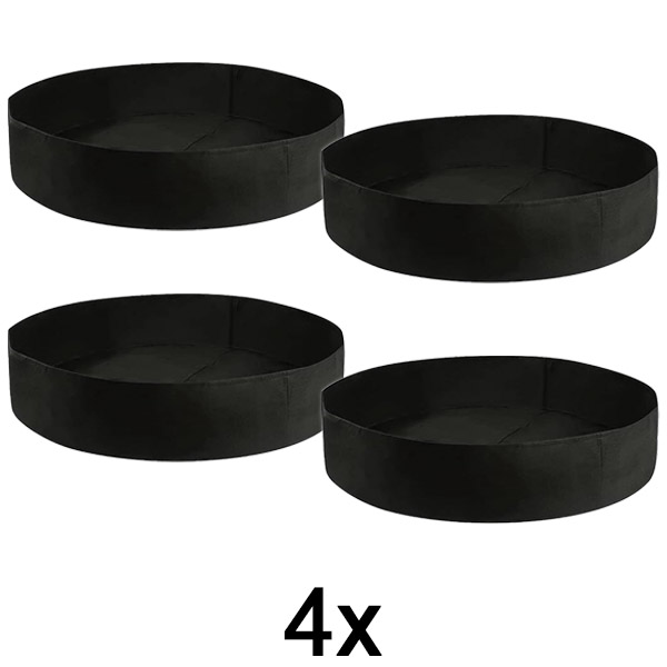 4x Tkaninska dvignjena vrtna greda – 90 x 30 cm, zračen filc | PLANTIE