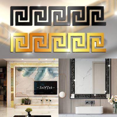 Elegantne 3D stenske nalepke z ogledalom (10 kosov) | GLOROB