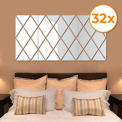 Zrcalne stenske nalepke (32 kosov) | WALLGEM